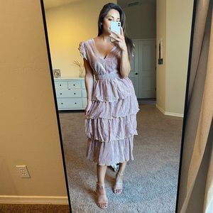 Pink Midi Dress - Red Dress Boutique